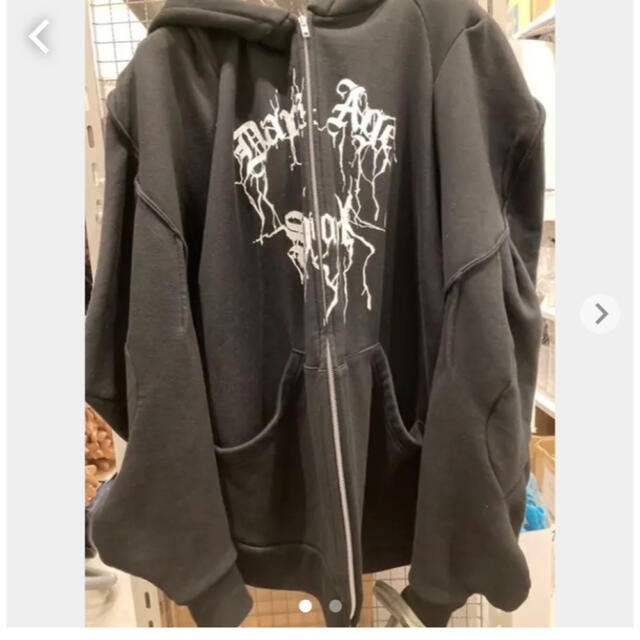 KEISUKE YOSHIDA ケイスケヨシダ パーカー サイズ:F 21AW デッドピジョン ベンデッド スウェット ダブルジップ フーディー Bended Hoodie Dead Pigeon KY21AW019 パーカー ブラック 黒 日本製 トップス フーディー【メンズ】【美品】