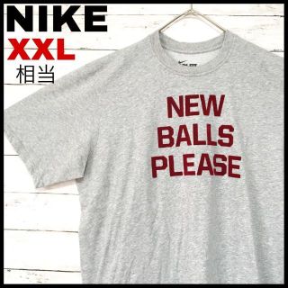 ナイキ(NIKE)のe25US古着　NIKE半袖Tシャツ　NEW BALLS PLEASE　袖口ロゴ(Tシャツ/カットソー(半袖/袖なし))