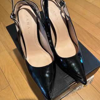 ザラ(ZARA)のZARA ザラ　エナメル/スウェード　ハイヒール(ハイヒール/パンプス)