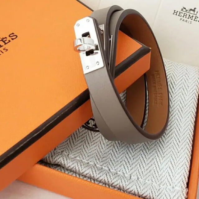 買得 Hermes エルメス レザーブレスレット ドゥブルトゥール ミニ・ケリー ブレスレット+バングル