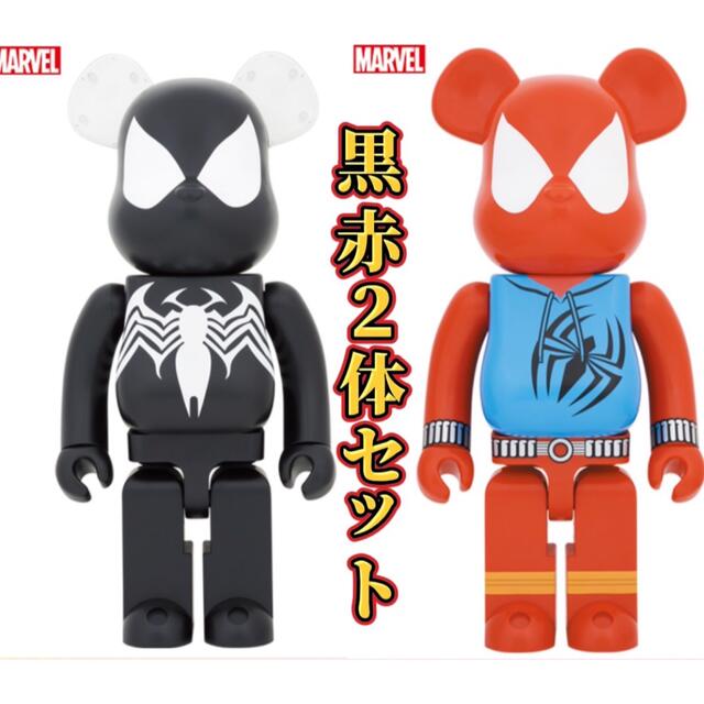 売れ筋がひ贈り物! MEDICOM SCARLET1000% & BLACK SPIDERMAN BE