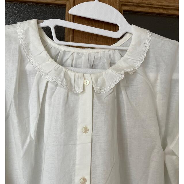 SM2(サマンサモスモス)のSM2  チビスカラップ衿ブラウス　　オフホワイト　あんみ様専用 レディースのトップス(シャツ/ブラウス(半袖/袖なし))の商品写真