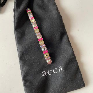 アッカ(acca)の【美品】ACCA★ロングバレッタ★ピンク(バレッタ/ヘアクリップ)