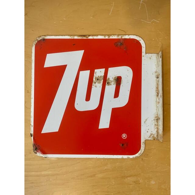 当時もの】7UP ブリキ看板-
