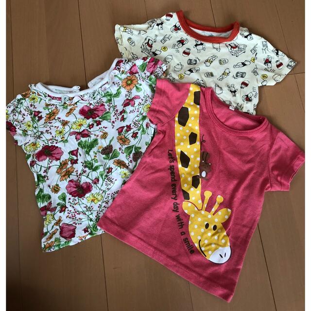 子供服　女の子　Tシャツセット キッズ/ベビー/マタニティのキッズ服女の子用(90cm~)(Tシャツ/カットソー)の商品写真