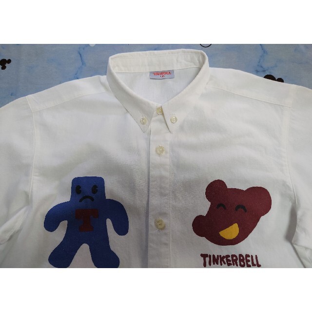 TINKERBELL(ティンカーベル)のTINKERBELL ボタンダウンカラーブラウス　サイズ130 キッズ/ベビー/マタニティのキッズ服男の子用(90cm~)(ブラウス)の商品写真