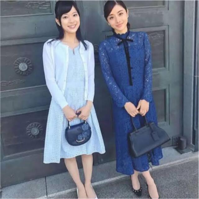 ひざ丈ワンピース【美品】石原さとみ　セルフォードワンピース　38サイズ