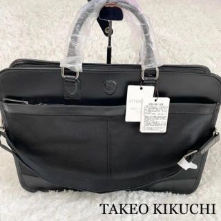 タケオキクチ(TAKEO KIKUCHI)の【新品未使用】タケオキクチ　ビジネスバッグ　ブラック　2way  A4(ビジネスバッグ)