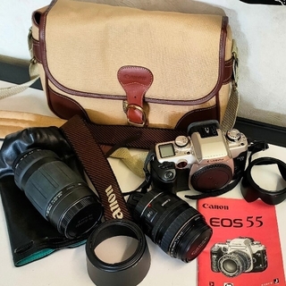 キヤノン(Canon)の★CANON EOS 55 + EF28-105mm　TAMRON SLー39(フィルムカメラ)