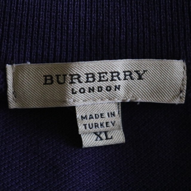 BURBERRY(バーバリー)の【BURBERRY】ポロシャツ ノバチェック ロゴ刺繍 紫 XL☆ メンズのトップス(ポロシャツ)の商品写真