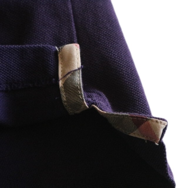 BURBERRY(バーバリー)の【BURBERRY】ポロシャツ ノバチェック ロゴ刺繍 紫 XL☆ メンズのトップス(ポロシャツ)の商品写真