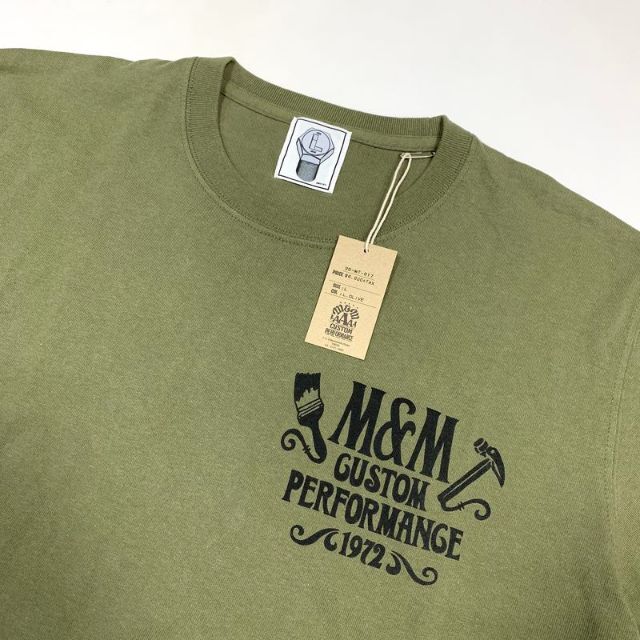 新品 未使用  M&M PRINT S/S TEE チップソーロゴ Tシャツ L 2