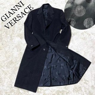 ジャンニヴェルサーチ(Gianni Versace)の激レア☆総メデューサ刺繍＆カシミヤ☆ヴェルサーチ ロングコート メンズ:(チェスターコート)