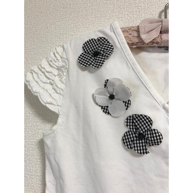 pom ponette(ポンポネット)のポンポネット　半袖カットソー　130cm キッズ/ベビー/マタニティのキッズ服女の子用(90cm~)(Tシャツ/カットソー)の商品写真