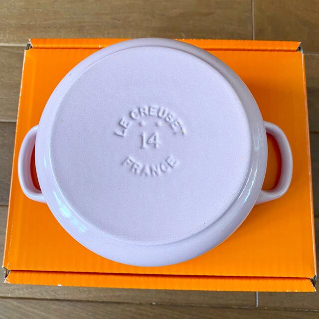 LE CREUSET(ルクルーゼ)のル・クルーゼ ココット ロンド シフォンピンク 14cm インテリア/住まい/日用品のキッチン/食器(鍋/フライパン)の商品写真