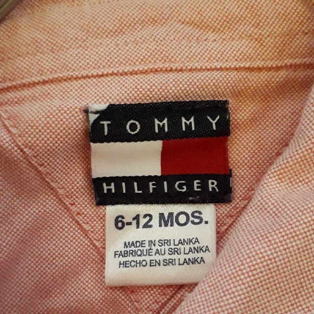TOMMY HILFIGER(トミーヒルフィガー)のTOMMY HILFIGER ベルト付き ワンピース ピンク 80cm キッズ/ベビー/マタニティのベビー服(~85cm)(ワンピース)の商品写真