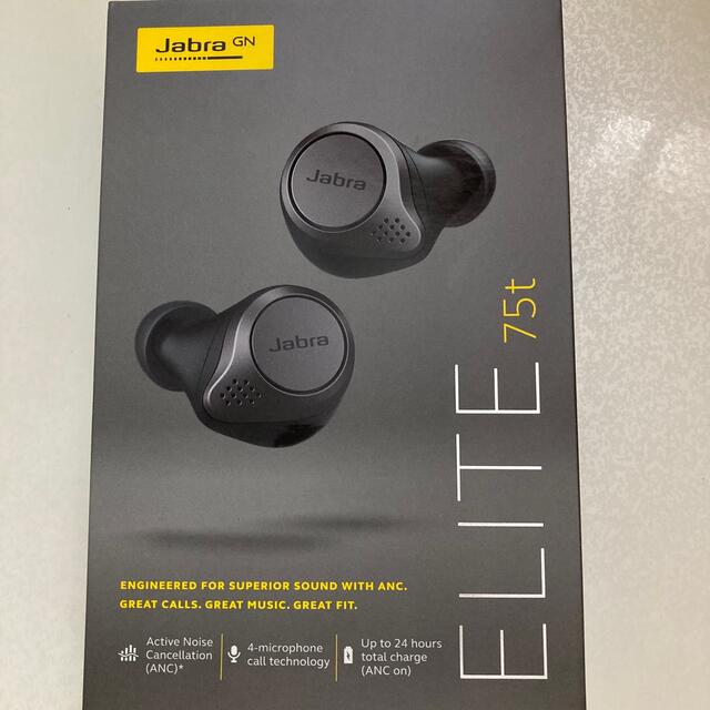 Jabra Elite 75t  イヤホン　Titanium Black スマホ/家電/カメラのオーディオ機器(ヘッドフォン/イヤフォン)の商品写真