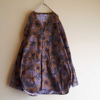 サンタモニカ(Santa Monica)の古着屋 OLD vintage MEN'S 花柄 オープンカラーシャツ(シャツ)