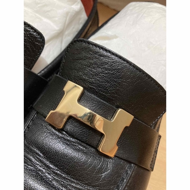 Hermes(エルメス)の希少⭐︎HERMESモカシンパリ、ゴールド金具♪ レディースの靴/シューズ(ローファー/革靴)の商品写真