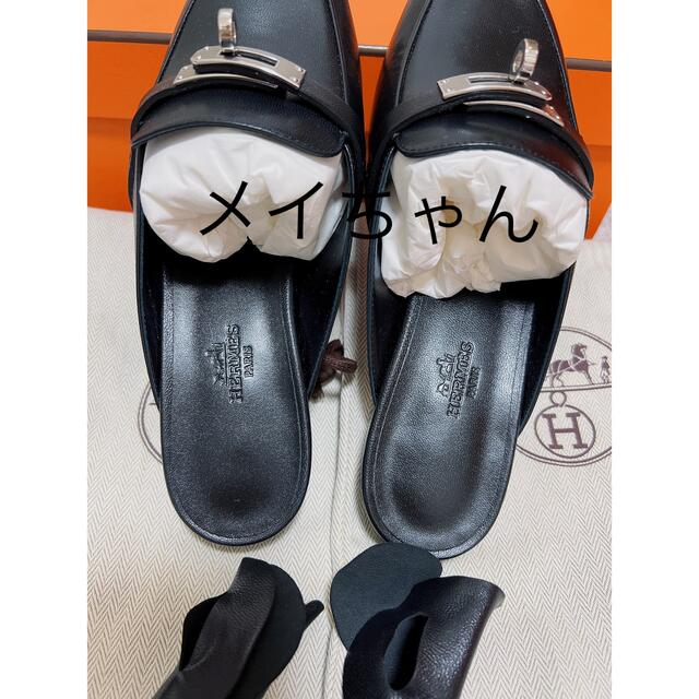 Hermes - 【新品未使用】エルメス エレガント ミュール 《オズ》黒36.5