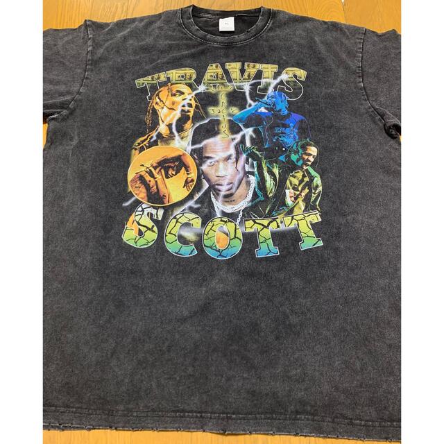 トラヴィス ラップt  ヴィンテージ 加工  Travis Scott