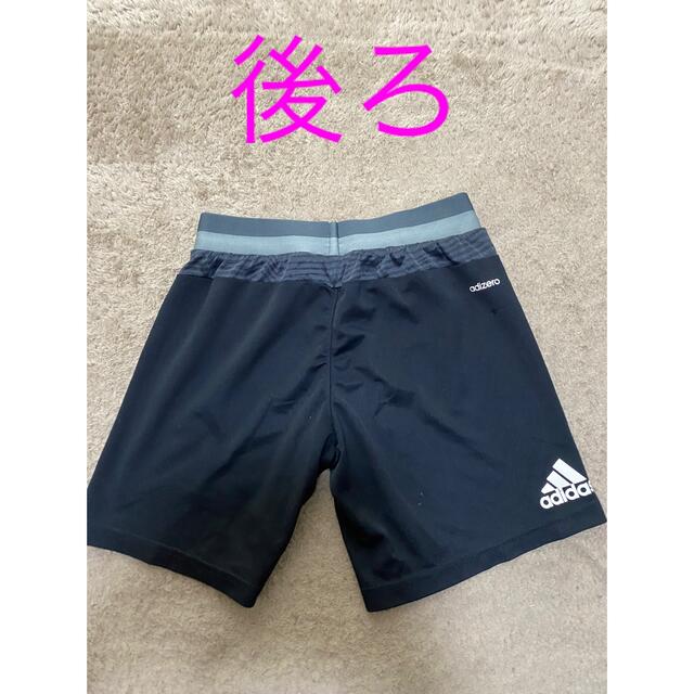 adidas(アディダス)のアディダス ハーフパンツ　130サイズ　キッズ　サッカー　ブラック　黒 キッズ/ベビー/マタニティのキッズ服男の子用(90cm~)(パンツ/スパッツ)の商品写真