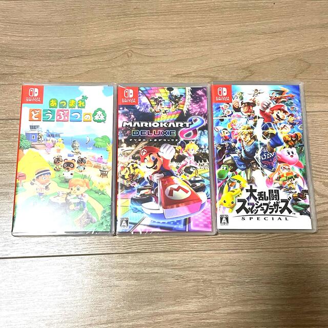 【新品・未開封品】マリオカート8 ・どうぶつの森・大乱闘スマッシ Switch