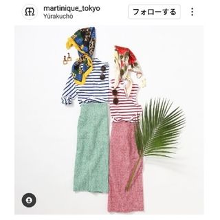 マルティニークルコント(martinique Le Conte)のマルティニーク　ツイードスカート(ひざ丈スカート)