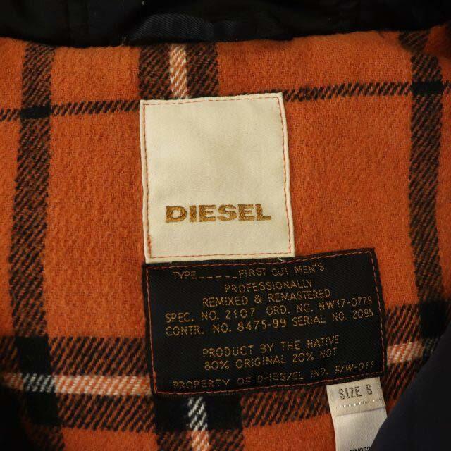 DIESEL(ディーゼル)のディーゼル DIESEL ミリタリージャケット 裏地チェック フード S 黒 メンズのジャケット/アウター(ブルゾン)の商品写真