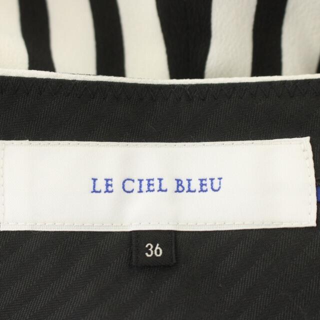LE CIEL BLEU(ルシェルブルー)のルシェルブルー ワイドパンツ ストライプ 36 白 黒 ホワイト ブラック レディースのパンツ(その他)の商品写真