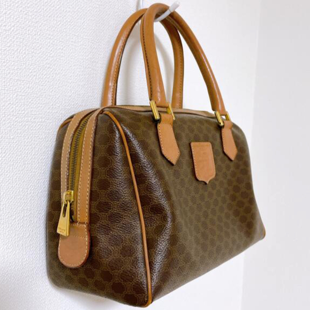 良品】CELINE セリーヌ ハンドバッグ マカダム柄 ミニボストン - バッグ 良品】CELINE セリーヌ ハンドバッグ マカダム柄 ミニボストン - バッグ
