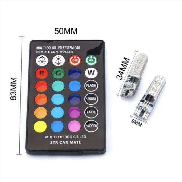 LED RGB T10 二個セット リモコン 車 16色 スマホ/家電/カメラのスマホアクセサリー(iPhoneケース)の商品写真