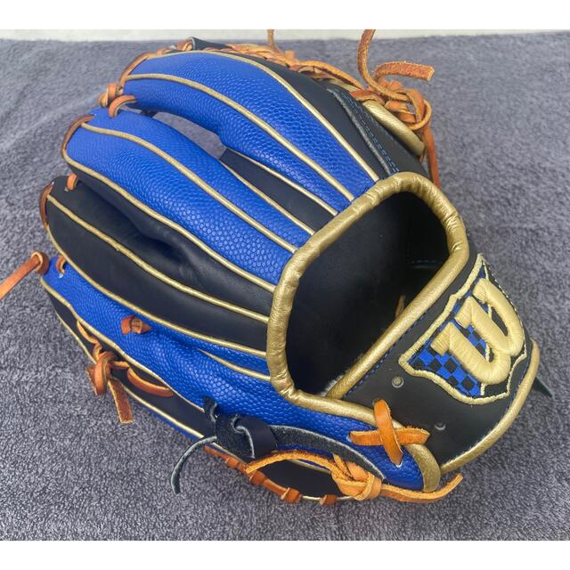 wilson(ウィルソン)の中古品ウィルソン軟式内野オールラウンド ブラック×ロイヤルSS スポーツ/アウトドアの野球(グローブ)の商品写真