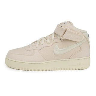 NIKE - STUSSY x NIKE AIR FORCE1 MID FossilStone