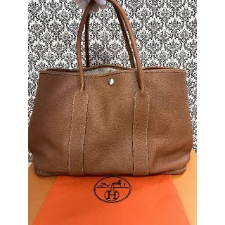 エルメス(Hermes)の☆正規超美品☆エルメス　ガーデンパーティ　ネゴンダ　PM トート　ブラウン♪(トートバッグ)