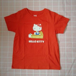 ハローキティ(ハローキティ)のユニクロ×ハローキティ★オレンジ系Tシャツ(120)(キャラクターグッズ)