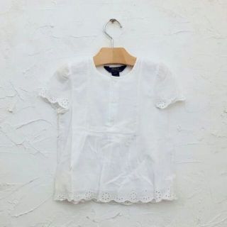 ポロラルフローレン(POLO RALPH LAUREN)の新品 115cm ポロラルフローレン ホワイトレース チュニック ブラウス子供服(ブラウス)