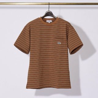 アバハウス(ABAHOUSE)の【キャメル】ミニ裏毛 ボーダー ワッペン 半袖 Tシャツ(Tシャツ/カットソー(半袖/袖なし))