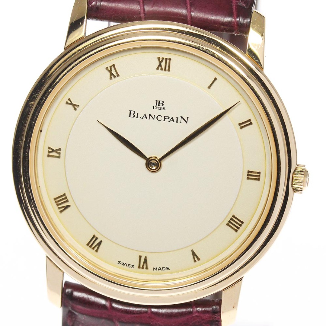 ★保証書付き【Blancpain】ブランパン ヴィルレ ウルトラスリム 0021-3318-55 K18YG 手巻き メンズ【ev20】