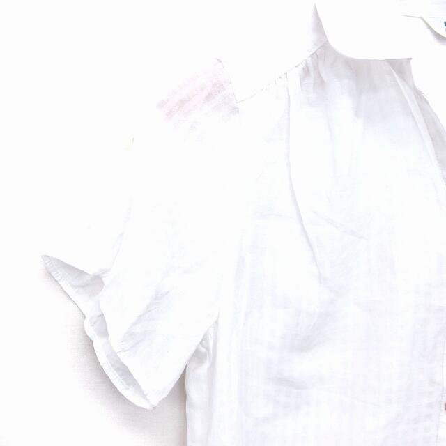 kumikyoku（組曲）(クミキョク)のクミキョク 組曲 KUMIKYOKU チェック柄 シャツ ブラウス 半袖 丸衿 レディースのトップス(シャツ/ブラウス(半袖/袖なし))の商品写真