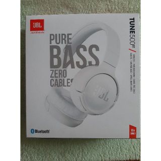 ジェイビーエス(JBS)の新品 JBL ワイヤレスヘッドホン TUNE 500BT WHITE(ヘッドフォン/イヤフォン)