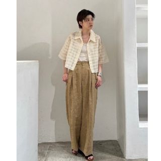 トゥデイフル(TODAYFUL)のtodayful Linen Tuck Trousersリネンタックトラウザーズ(カジュアルパンツ)