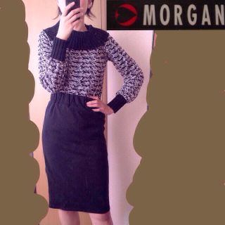モーガン(MORGAN)のSALE！馬柄シースルートップス🐎(ニット/セーター)
