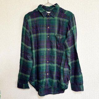 アメリカンイーグル(American Eagle)のAmerican Eagle チェックシャツ　長袖　グリーン(シャツ/ブラウス(長袖/七分))