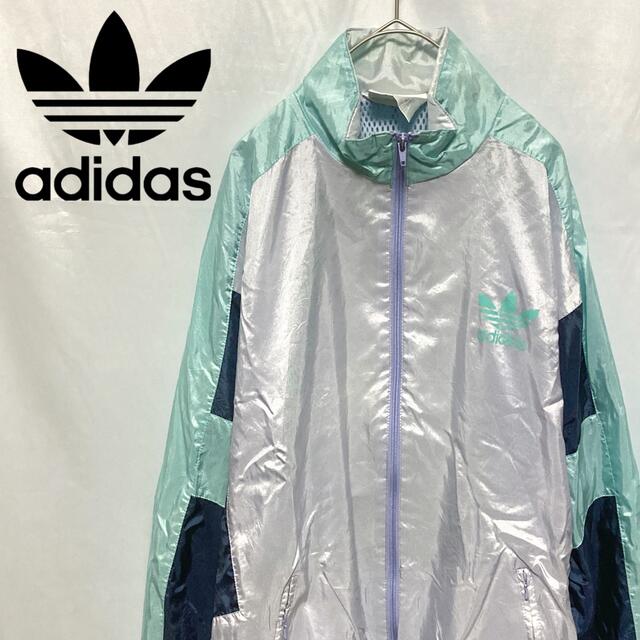 adidasナイロンブルゾン　　L/XL