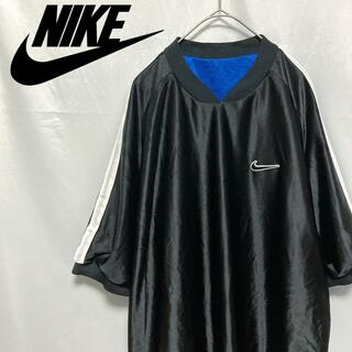 ナイキ(NIKE)のNIKE ナイキ リバーシブル Tシャツ M ブラック ブルー 刺繍 スウッシュ(Tシャツ/カットソー(半袖/袖なし))
