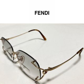 フェンディ(FENDI)のFENDI　メガネ　ヴィンテージ　フェンディ　ズッカ　鼈甲柄　ルビー　ゴールド(サングラス/メガネ)