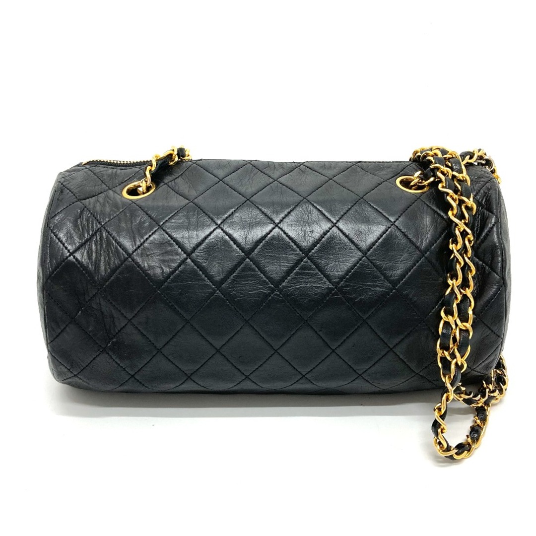 シャネル CHANEL マトラッセ 筒型 CCココマーク チェーン 肩掛け ショルダーバッグ ラムスキン ブラック | フリマアプリ ラクマ