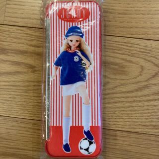 ジェニー　筆箱　箱型　リカちゃん　２段　レア　サッカー(キャラクターグッズ)