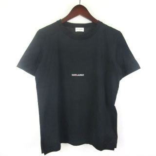 サンローラン パリ 国内正規 Tシャツ 半袖 ロゴ XS ブラック(Tシャツ/カットソー(半袖/袖なし))